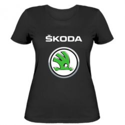 Женская футболка Skoda Logo 3D - PrintSalon