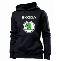 Женское худи Skoda Logo 3D - PrintSalon