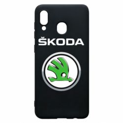 Чехол для Samsung A20 Skoda Logo 3D - PrintSalon