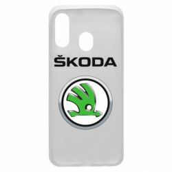 Чехол для Samsung A40 Skoda Logo 3D - PrintSalon