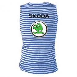 Майка-тельняшка Skoda Logo 3D - PrintSalon