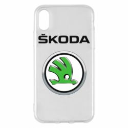 Чехол для iPhone X/Xs Skoda Logo 3D - PrintSalon
