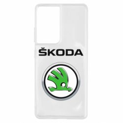 Чехол для Samsung S21 Ultra Skoda Logo 3D - PrintSalon