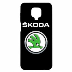 Чехол для Xiaomi Redmi Note 9S/9Pro/9Pro Max Skoda Logo 3D - PrintSalon