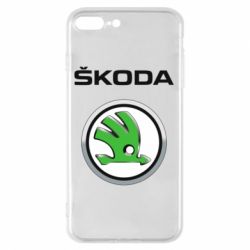 Чехол для iPhone 8 Plus Skoda Logo 3D - PrintSalon