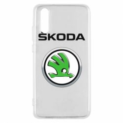 Чехол для Huawei P20 Skoda Logo 3D - PrintSalon