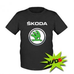 Детская футболка Skoda Logo 3D - PrintSalon