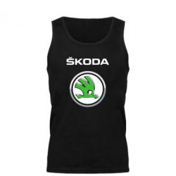 Мужская майка Skoda Logo 3D - PrintSalon