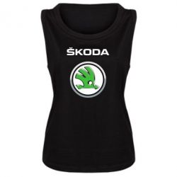 Женская майка Skoda Logo 3D - PrintSalon