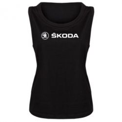 Женская майка Skoda logo - PrintSalon