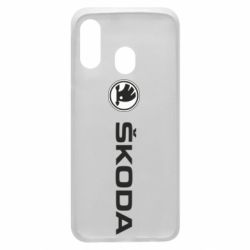 Чехол для Samsung A40 Skoda logo - PrintSalon