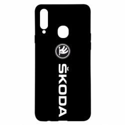 Чехол для Samsung A20s Skoda logo - PrintSalon