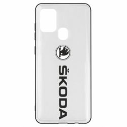 Чехол для Samsung A21s Skoda logo - PrintSalon