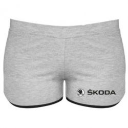 Женские шорты Skoda logo - PrintSalon