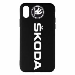 Чехол для iPhone X/Xs Skoda logo - PrintSalon