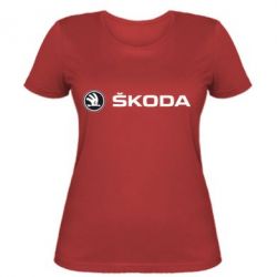 Женская футболка Skoda logo - PrintSalon