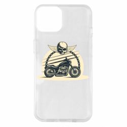 Чехол для iPhone 14 Skull and Bike - PrintSalon