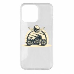 Чехол для iPhone 14 Pro Max Skull and Bike - PrintSalon