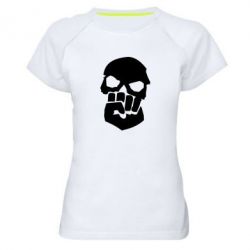 Женская футболка для спорта Skull and Fist - PrintSalon