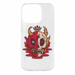 Чехол для iPhone 14 Pro Skull face - PrintSalon