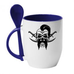 Чашка з ложкою Skull of a Cossack