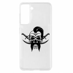 Чехол для Samsung S21 Skull of a Cossack-PrintSalon Чехол для Samsung S21 Skull of a Cossack