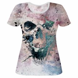 Жіноча 3D футболка Skull texture - PrintSalon