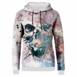 Жіноче 3D худі Skull texture