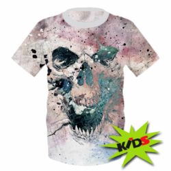 Детская 3D футболка Skull texture