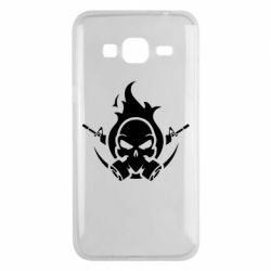 Чехол для Samsung J3 2016 Skull with weapons - PrintSalon