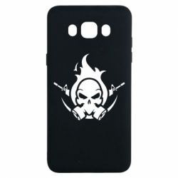 Чехол для Samsung J7 2016 Skull with weapons - PrintSalon