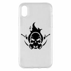 Чехол для iPhone X/Xs Skull with weapons - PrintSalon