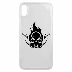 Чехол для iPhone Xs Max Skull with weapons - PrintSalon