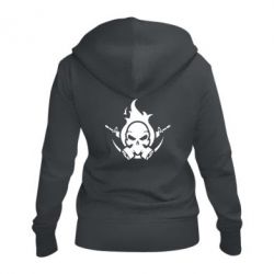 Женское худи на молнии Skull with weapons - PrintSalon