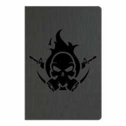 Блокнот с принто Skull with weapons - PrintSalon
