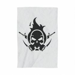 Полотенце с принтом Skull with weapons - PrintSalon