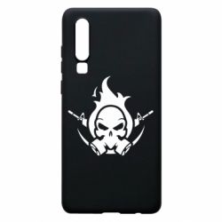 Чехол для Huawei P30 Skull with weapons - PrintSalon
