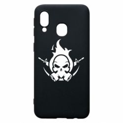Чехол для Samsung A40 Skull with weapons - PrintSalon