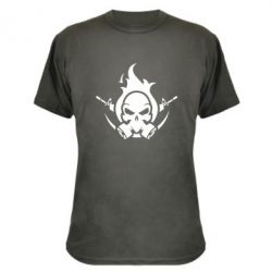 Камуфляжная футболка Skull with weapons - PrintSalon