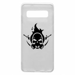 Чехол для Samsung S10 Skull with weapons - PrintSalon