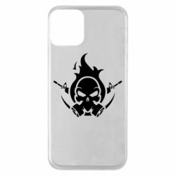 Чехол для iPhone 11 Skull with weapons-PrintSalon Чехол для iPhone 11 Skull with weapons