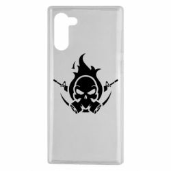 Чехол для Samsung Note 10 Skull with weapons - PrintSalon
