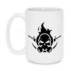 Чашка 420ml Skull with weapons - PrintSalon