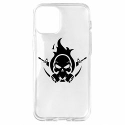 Чехол для iPhone 12 mini Skull with weapons - PrintSalon