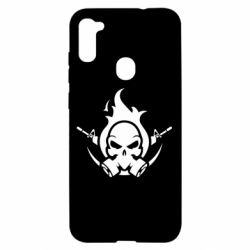 Чехол для Samsung A11/M11 Skull with weapons - PrintSalon