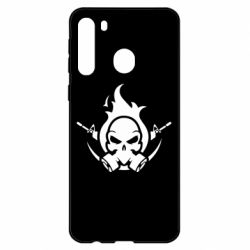 Чехол для Samsung A21 Skull with weapons - PrintSalon