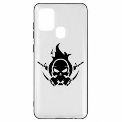 Чехол для Samsung A21s Skull with weapons - PrintSalon