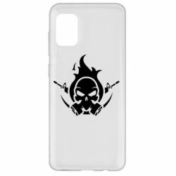 Чехол для Samsung A31 Skull with weapons - PrintSalon