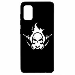 Чехол для Samsung A41 Skull with weapons - PrintSalon
