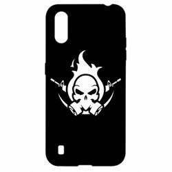 Чехол для Samsung A01/M01 Skull with weapons-PrintSalon Чехол для Samsung A01/M01 Skull with weapons